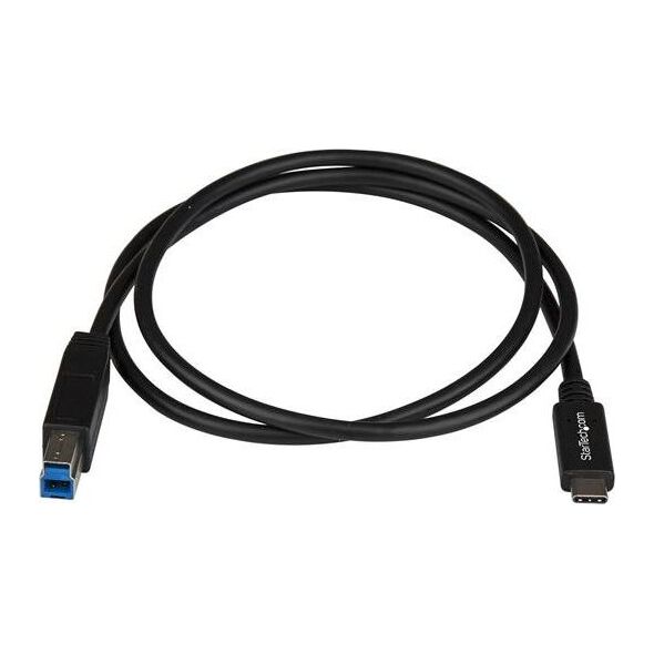 Kabel USB StarTech USB-B - USB-C 1 m Czarny (USB31CB1M)