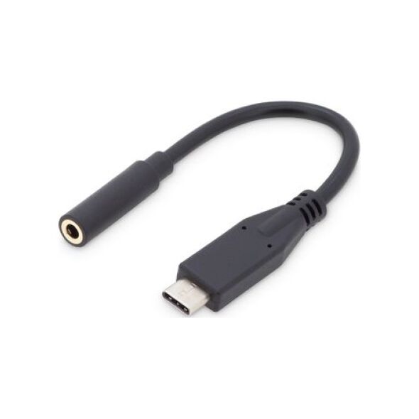 Adapter USB Digitus USB-C - Jack 3.5mm Czarny  (AK-300321-002-S)
