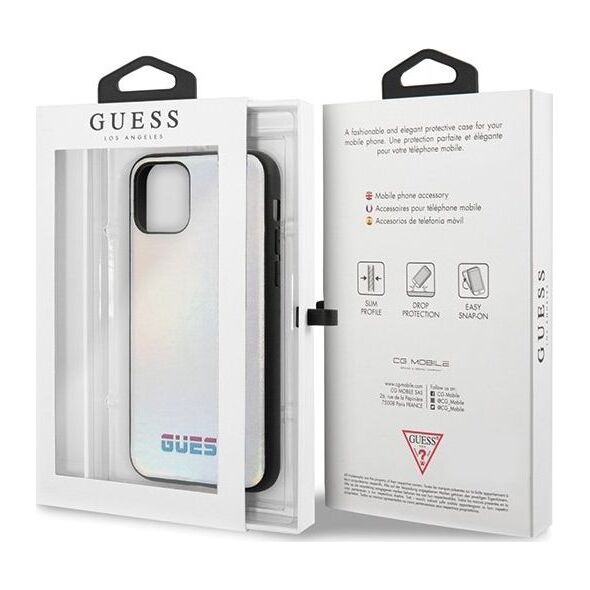 Guess Guess GUHCN65BLD iPhone 11 Pro Max srebrny/silver hard case Iridescent uniwersalny