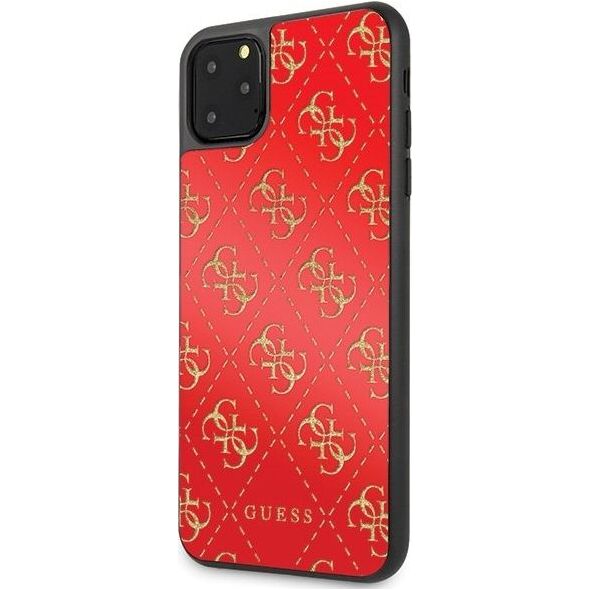 Guess Guess GUHCN654GGPRE iPhone 11 Pro Max czerwony/red hard case 4G Double Layer Glitter uniwersalny