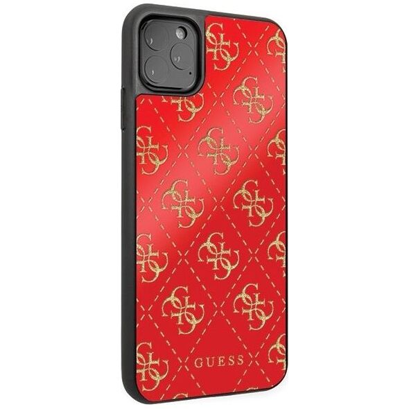 Guess Guess GUHCN654GGPRE iPhone 11 Pro Max czerwony/red hard case 4G Double Layer Glitter uniwersalny