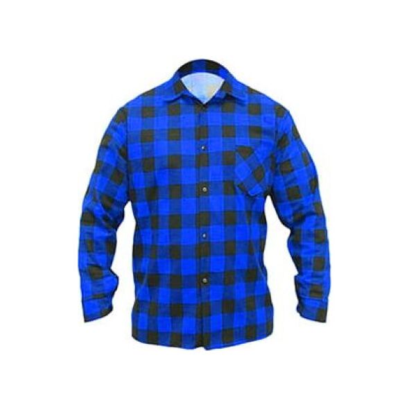 Dedra Koszula flanelowa niebieska w kratę Dedra BH51F2-M