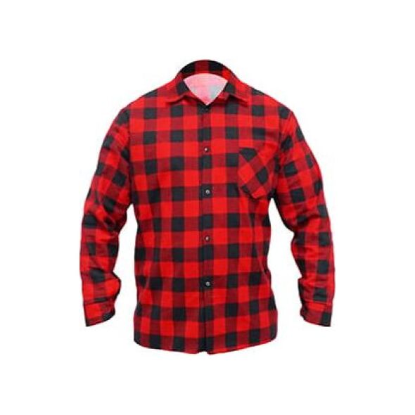 Dedra Koszula flanelowa czerwona w kratę Dedra BH51F1-S