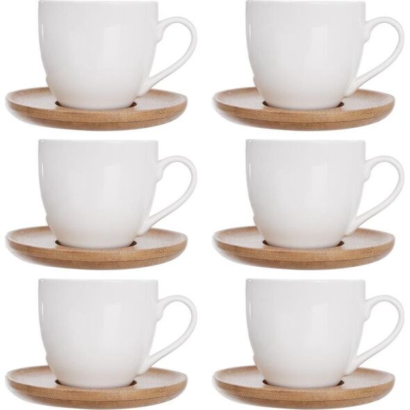 Orion Filiżanka porcelanowa, filiżanki, zestaw filiżanek do kawy, espresso, 100 ml, 6 sztuk