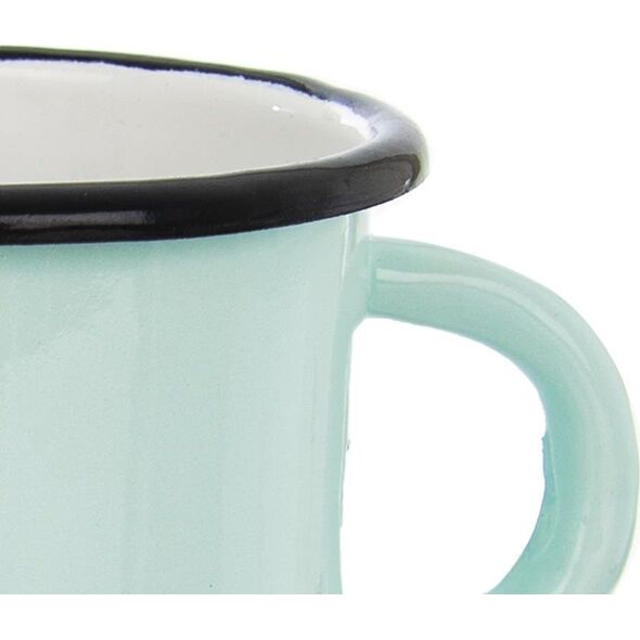 Orion Kubek, garnuszek emaliowany, retro, 0,4 l, kwiaty