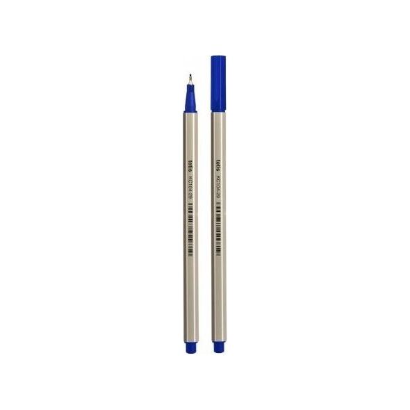 Tetis Cienkopis heksagonalny 0,7mm 4szt Niebieski Tetis uniwersalny