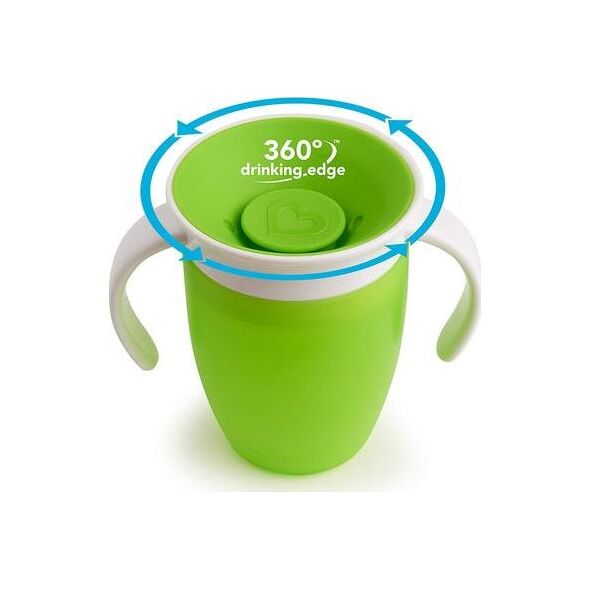 Munchkin Kubek niekapek 360 treningowy z uchwytami 207ml zielony