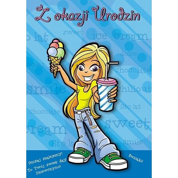 Stamp Karnet Young B6 + koperta wzór nr 008 Urodziny