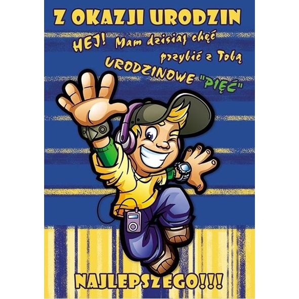 Stamp Karnet Young B6 + koperta wzór nr 012 Urodziny