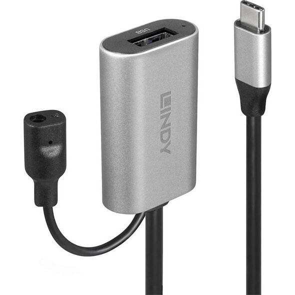 Kabel USB Lindy USB-A - 5 m Srebrny (43270)