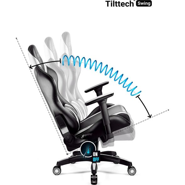 Fotel Diablo Chairs X-Horn King Size Czarno-Biały