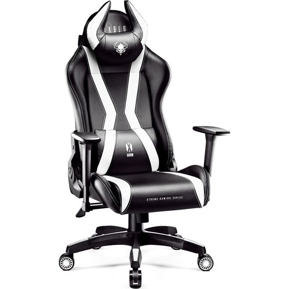 Fotel Diablo Chairs X-Horn King Size Czarno-Biały