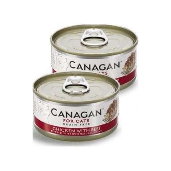 Canagan CANAGAN KOT pusz.75g CHICKEN/BEEF KURA /WOŁOWINA /12