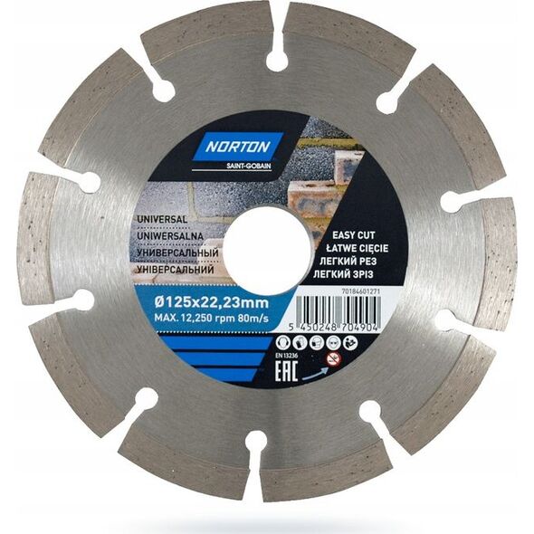 Norton Clipper tarcza diamentowa 125x22,2mm segmentowa standard uniwersalna (70184601271)