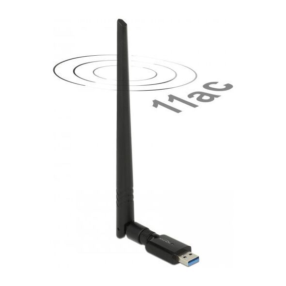 Antena Delock DELOCK WLAN-Stick USB3.0 Dualband 300Mbps + ext. Antenne