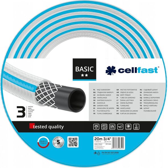 Cellfast wąż ogrodowy basic 3/4"20 m (10-420)