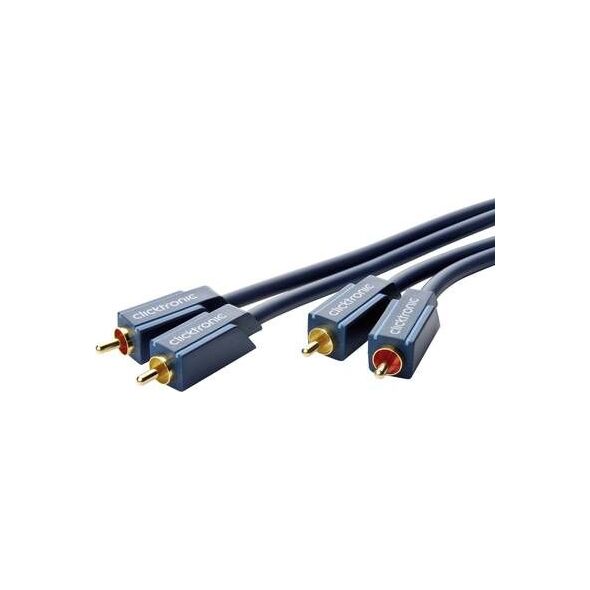 Kabel Clicktronic RCA (Cinch) x2 - RCA (Cinch) x2 0.5m granatowy (CLICK70376)