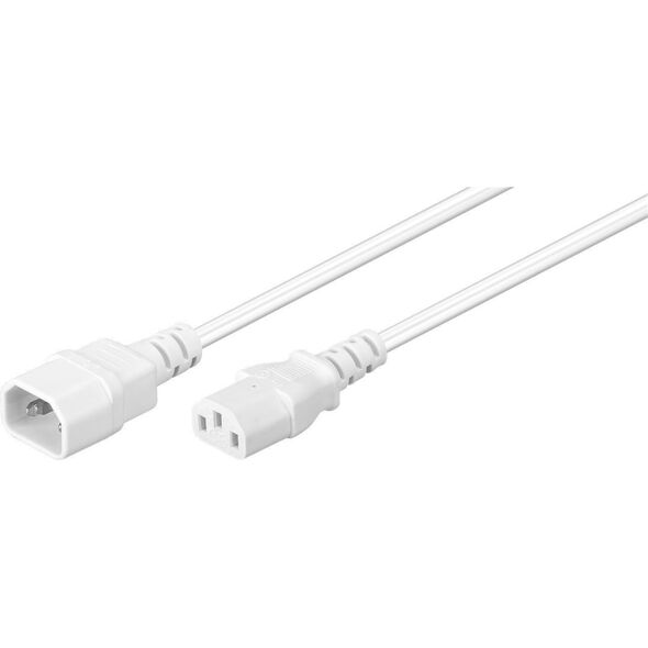 Kabel zasilający MicroConnect Power Cord C13 - C14 1m White