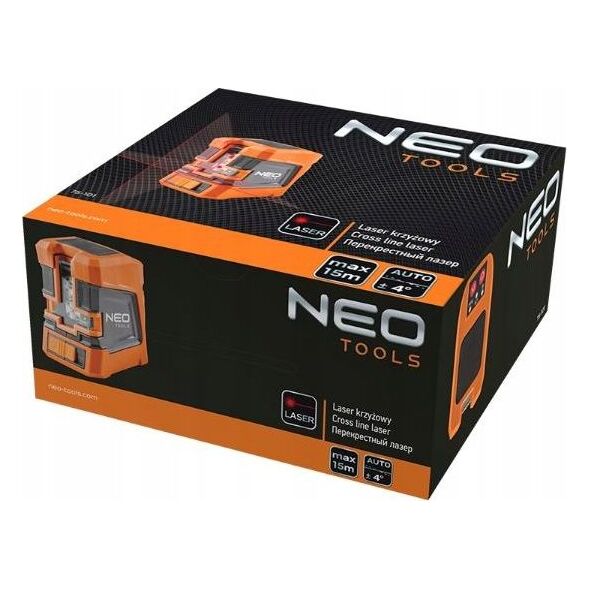 Neo Laser krzyżowy 75-101 czerwony 15 m