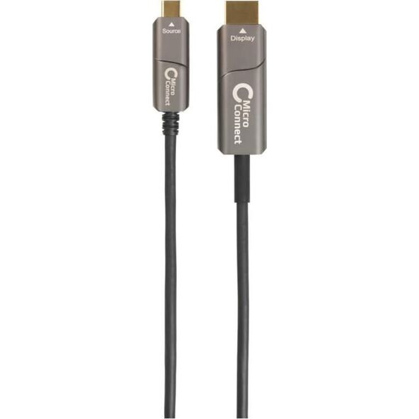 Kabel USB MicroConnect USB-C - HDMI 30 m Czarny (USB3.1CHDMI30OP)