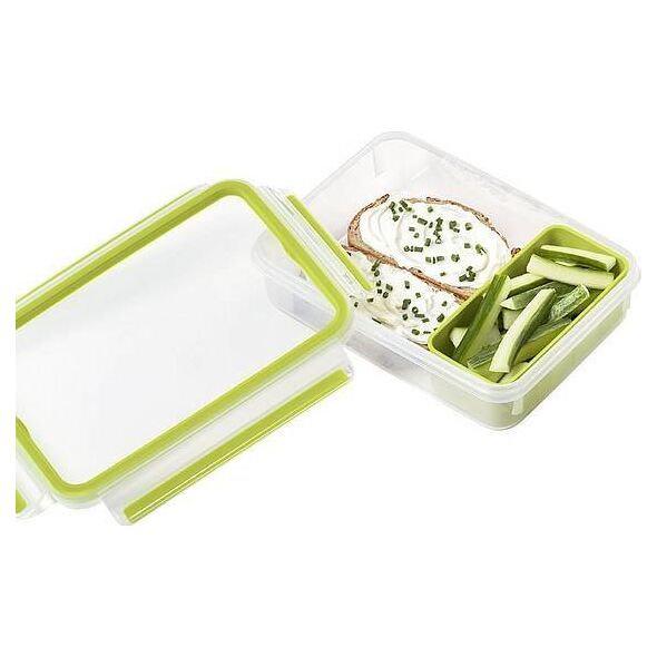 Emsa Emsa Clip&Go Brunchbox 518099 1,2l Transparent/Green