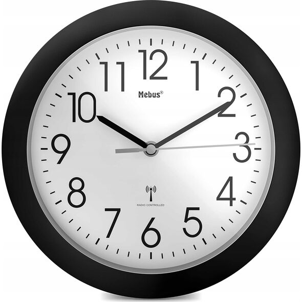 Mebus Mebus 52450 wireless wall clock black