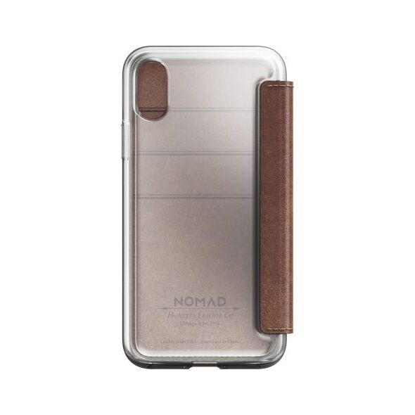 Nomad Nomad Folio Clear Leather Brown iPhone X / Xs