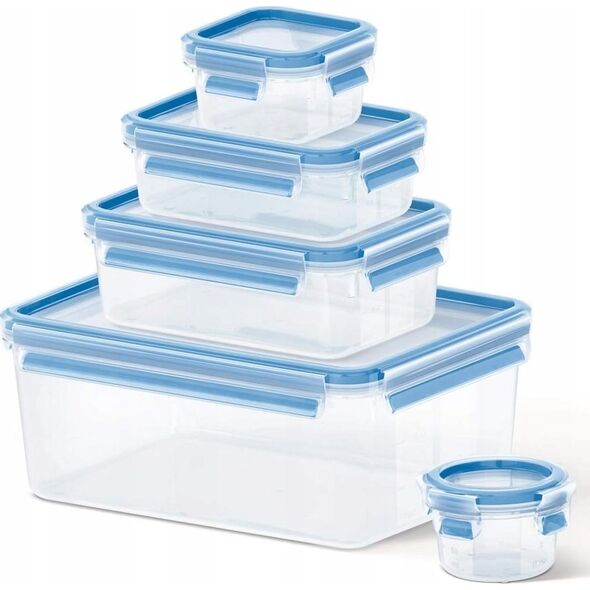 Emsa Emsa Food Clip&Close 508568 5 pcs. Set transparent/blue