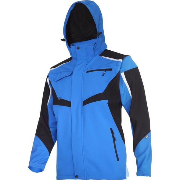 Lahti Pro kurtka softshell z kapturem i odpinanymi rękawami, niebiesko-czarna, "M" (L4093002)