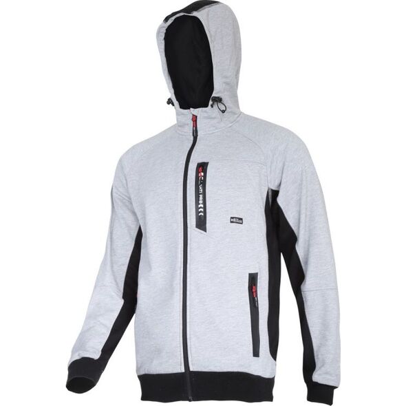 Lahti Pro bluza z kapturem i suwakiem szaro-czarna, "3XL" (L4012606)