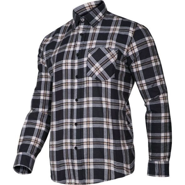 Lahti Pro koszula flanelowa granat-beż, 120G/M2, "3XL" (LPKF23XL)