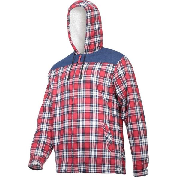 Lahti Pro koszula flanelowa ocieplana czerwono-granatowa "2XL" (L4180705)