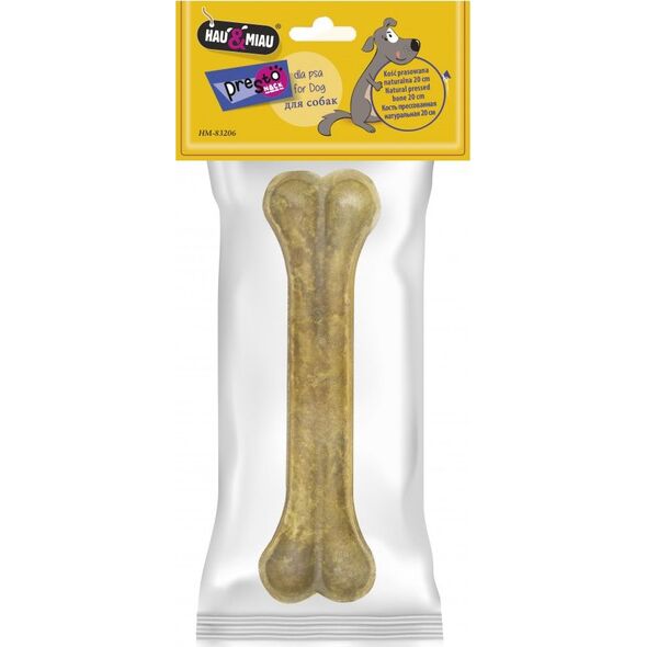 Hau&Miau KOŚĆ PRASOWANA NATURALNA, 20cm, 10szt/op, 1,6 kg/op