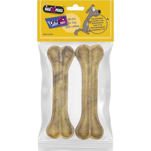 Hau&Miau Kości prasowane naturalne, 15cm, 2szt (HM-83204)