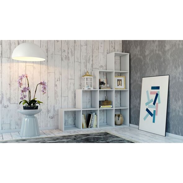 Topeshop REGAŁ KOMOROWY SCHODKOWY POZIOMOWY STEP RS-40 BIEL