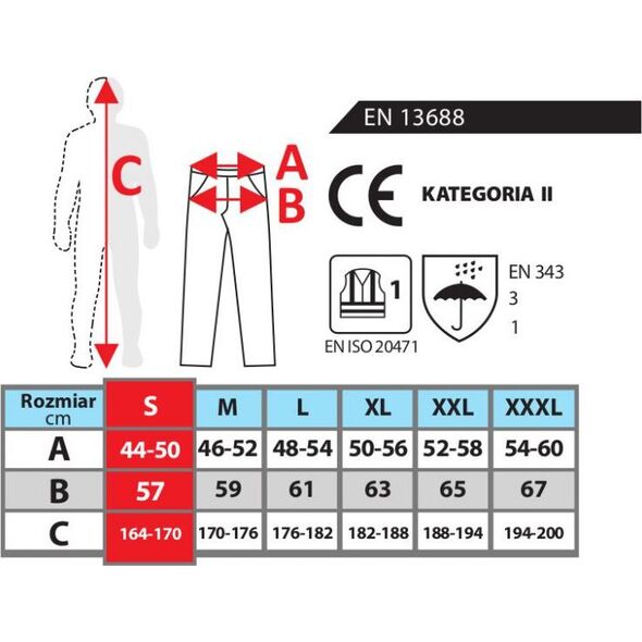 Dedra spodnie ocieplane odblaskowe rozmiar XXL, żółte (BH80SP1-XXL)