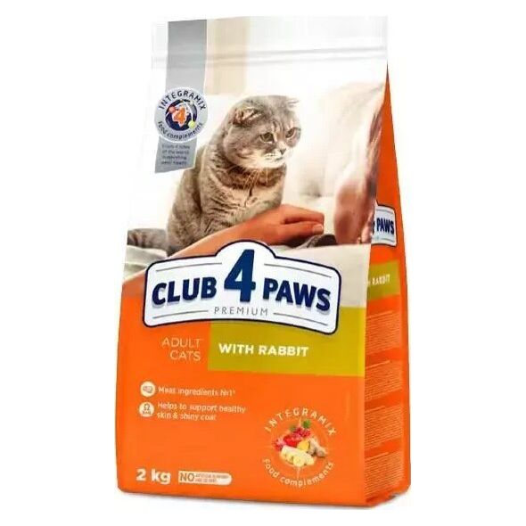 Club 4 Paws CLUB4Ł KOT 2kg EX KRÓLIK