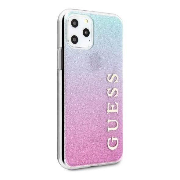 Guess Guess GUHCN65PCUGLPBL iPhone 11 Pro Max różowo-niebieski/pink blue hard case Glitter Gradient uniwersalny