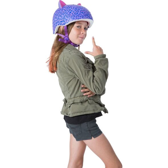 C-PREME Kask dziecięcy juniorski C-PREME LEOPARD KITTY roz. M YOUTH 8+ (54-58 cm) (NEW)