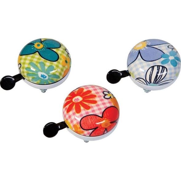 Widek Dzwonek rowerowy WIDEK ART COLLECTION FLOWER 80mm 3 kolory pudełko 6szt.
