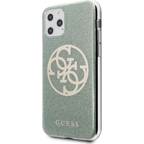 Guess Guess GUHCN65PCUGLKA iPhone 11 Pro Max khaki hard case 4G Circle Glitter
