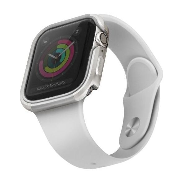 Uniq UNIQ etui Valencia Apple Watch Series 5/ 4 40MM srebrny/titanium silver