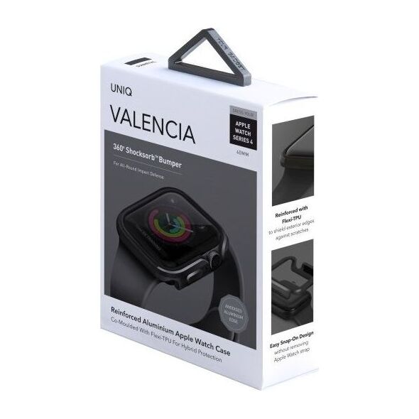 Uniq UNIQ etui Valencia Apple Watch Series 5/ 4 40MM szary/gunmetal grey