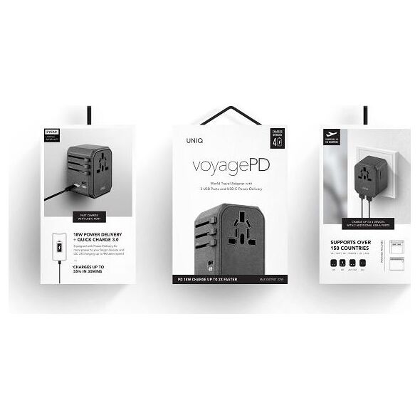 Ładowarka Uniq 2x USB-A 3 A (UNIQ137GRY)