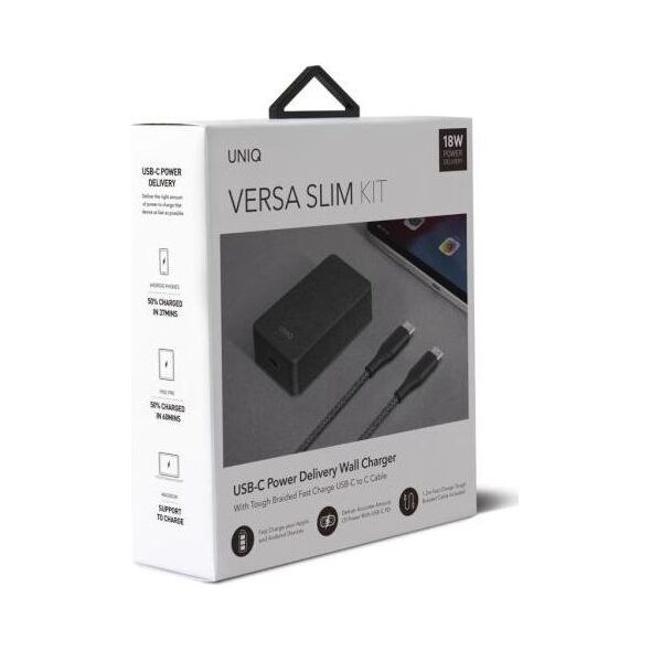 Ładowarka Uniq Versa Slim 1x USB-C 3 A (UNIQ136BLK)