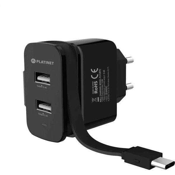 Ładowarka Platinet PLCURTC 2x USB-A 3.4 A (PLCURTC)