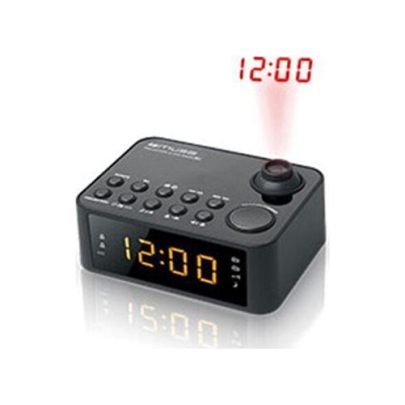 Radiobudzik Muse Muse Clock radio M-178P Black, 0.9 inch amber LED, with dimmer