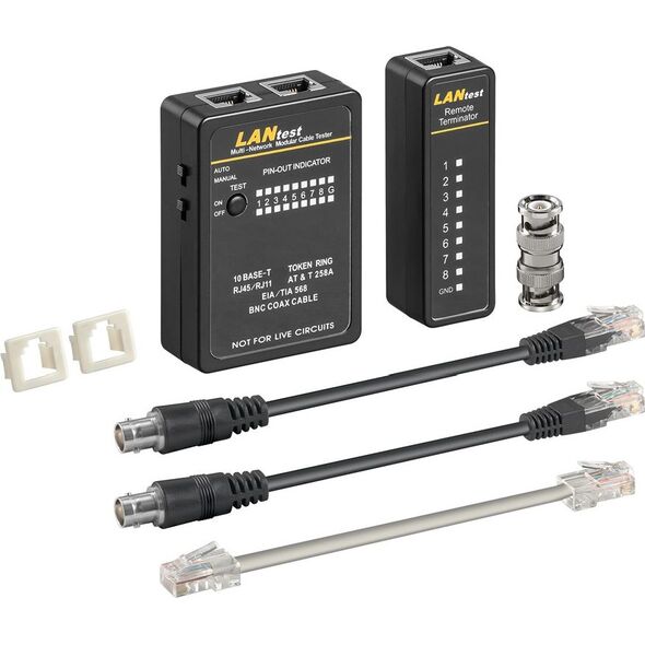 Goobay Tester CAT 5/6 do wtyków RJ11 / RJ12 / RJ45 (93010)