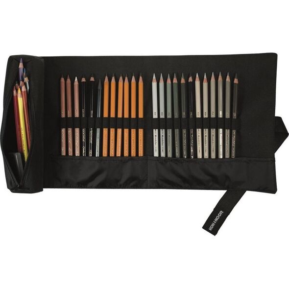Piórnik Koh I Noor Etui czarne na kredki 24szt