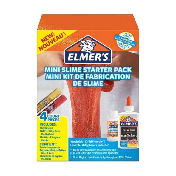 Elmers Zestaw kleju do slime'a czerwony i złoty